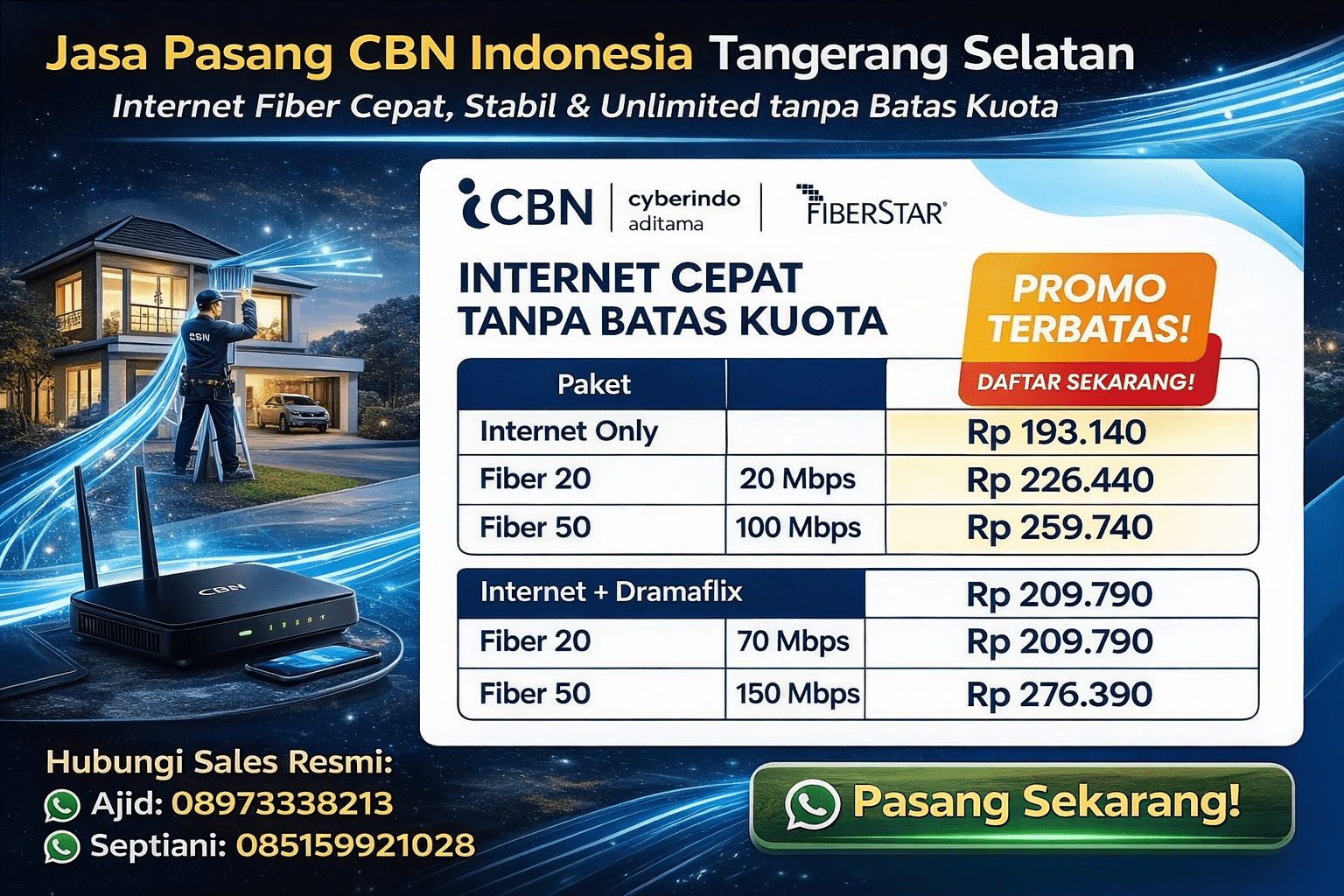 jasa pasang CBN DI Tangerang Selatan