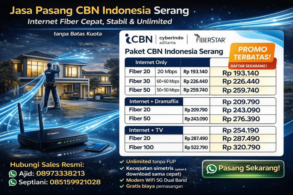jasa pasang internet cbn wifi murah