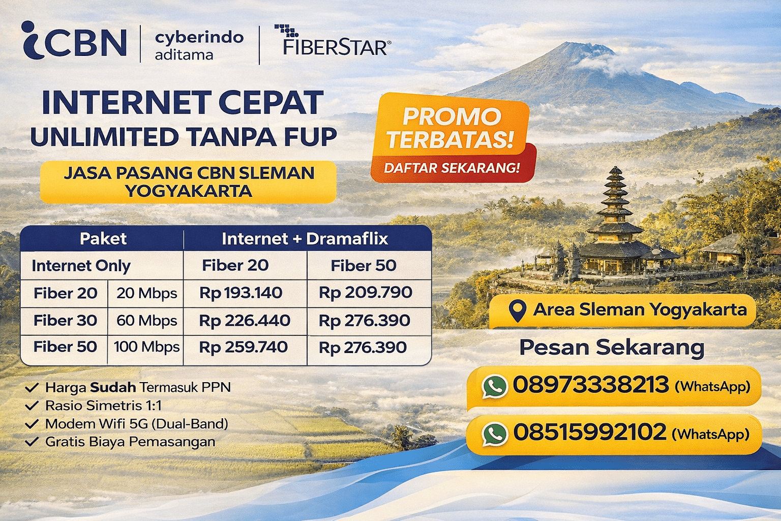 Paket Internet CBN Sleman Yogyakarta