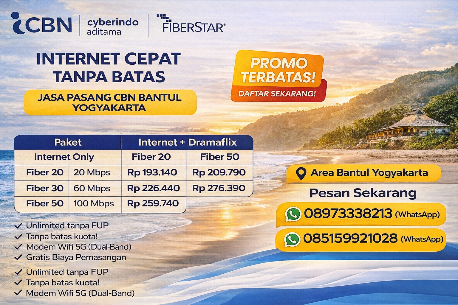 Paket CBN Bantul Yogyakarta