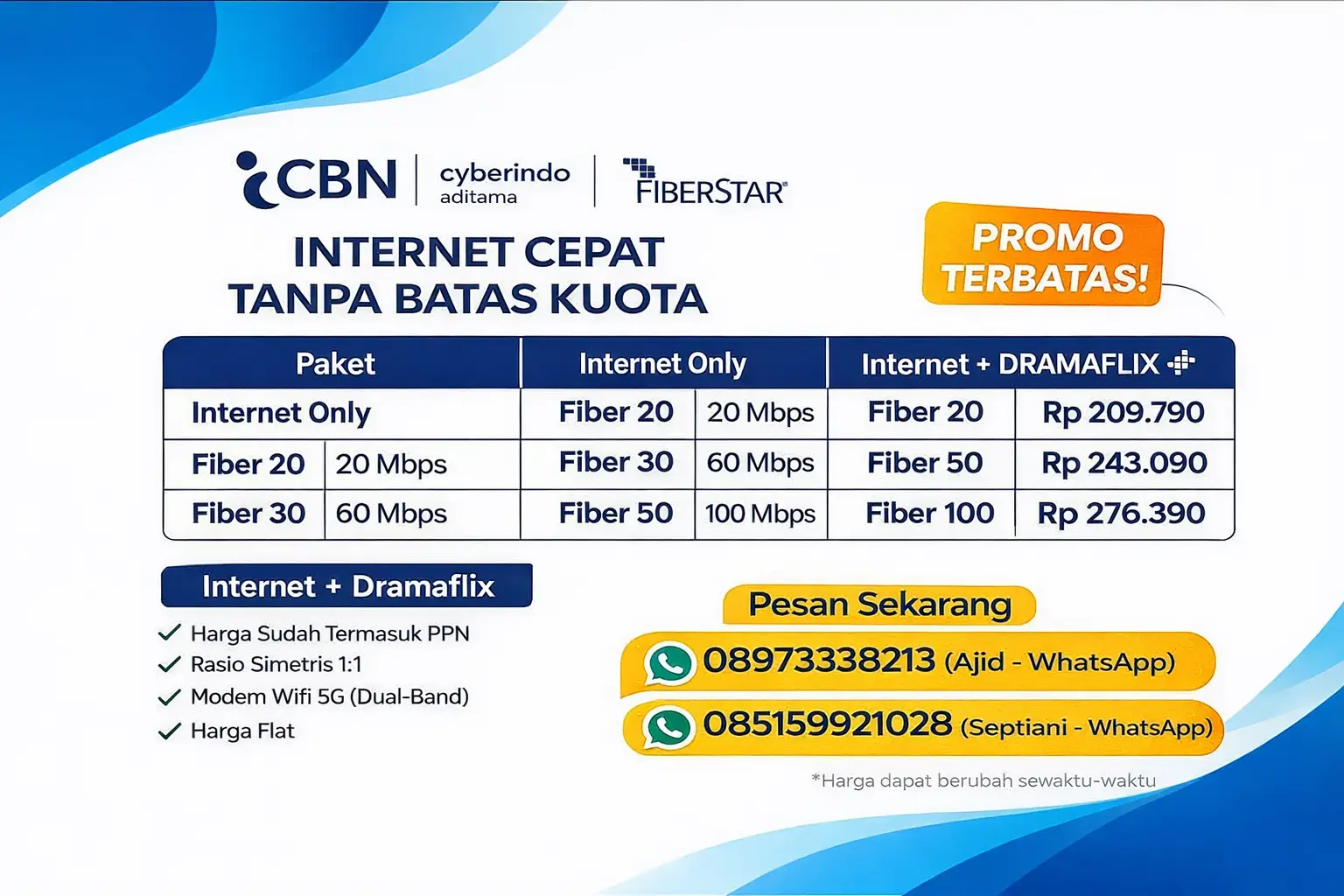 Jasa Pasang CBN Banyuasin – Internet Cepat Unlimited Tanpa FUP