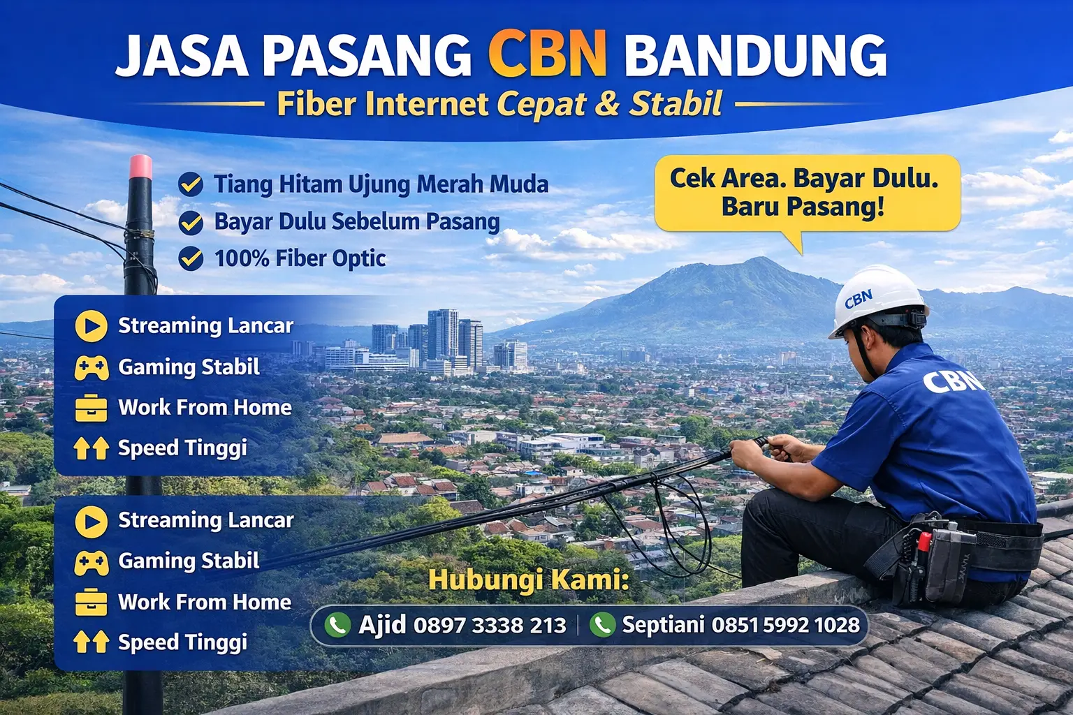Jasa Pasang CBN Bandung – Internet Fiber Cepat, Stabil & Tanpa Gangguan