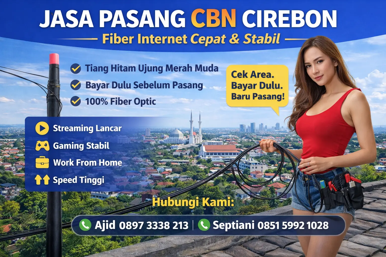 Jasa Pasang CBN Cirebon – Internet Fiber Cepat, Stabil & Anti Lemot