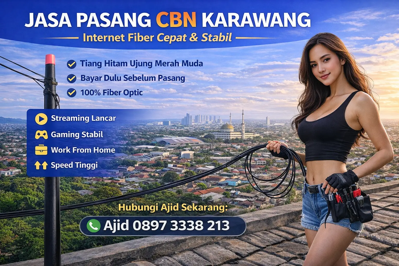 Jasa Pasang CBN Karawang – Internet Fiber Cepat, Stabil & Cocok untuk Rumah dan Bisnis