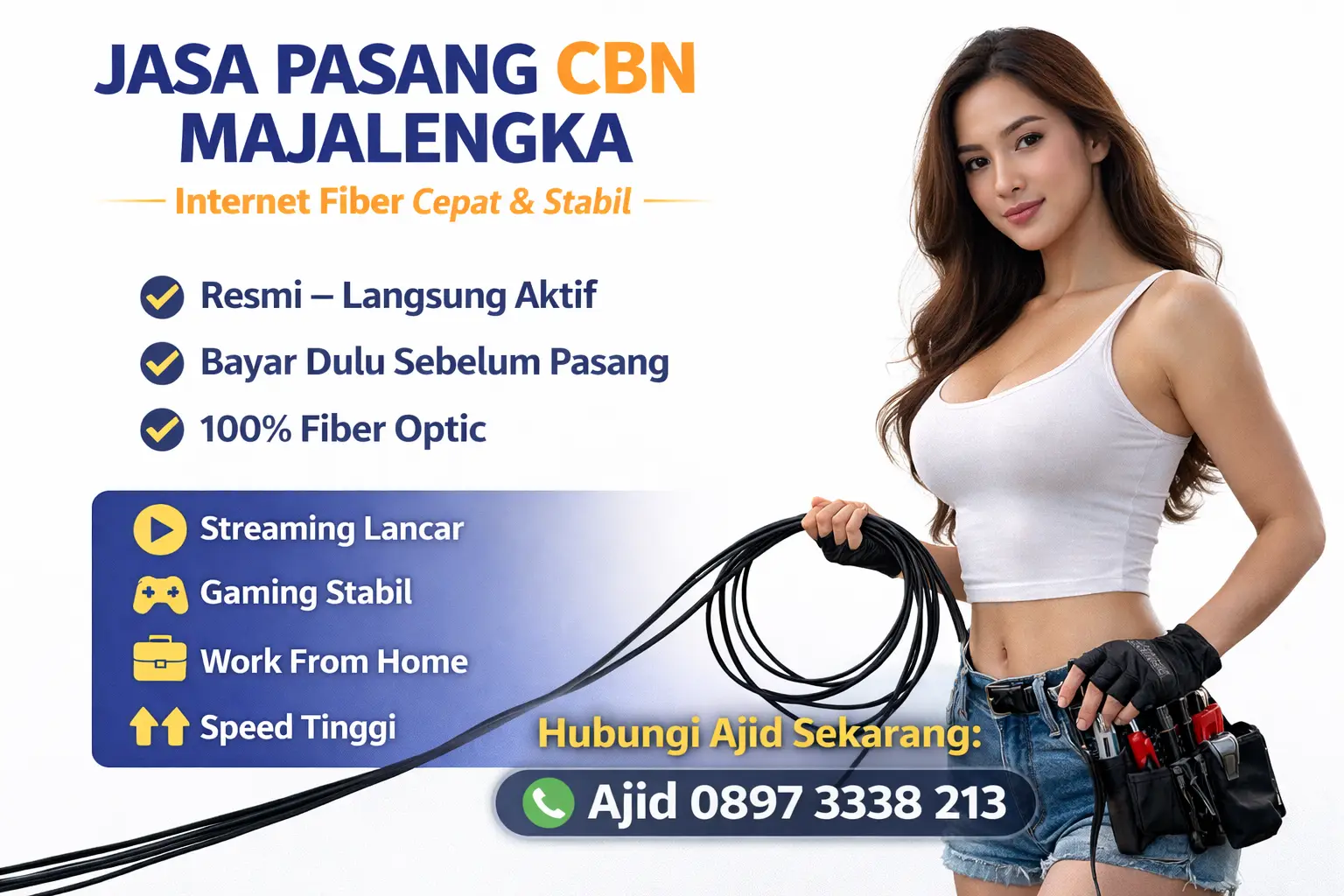 Jasa Pasang CBN Majalengka – Internet Fiber Cepat, Stabil & Siap Digunakan