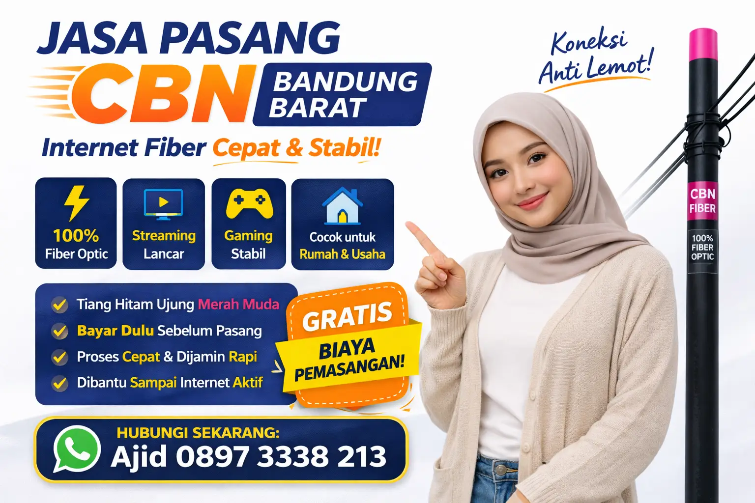 Jasa Pasang CBN Bandung Barat – Internet Fiber Cepat, Stabil & Cocok untuk Rumah dan Usaha