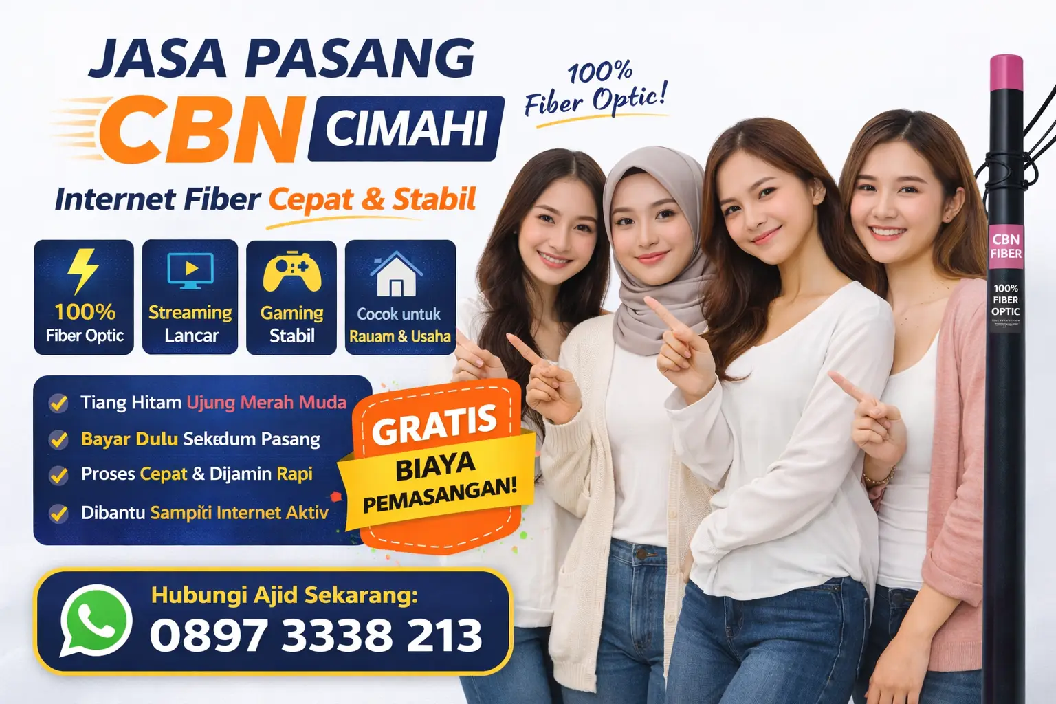 Jasa Pasang CBN Cimahi – Internet Fiber Cepat, Stabil & Siap Aktif Tanpa Ribet