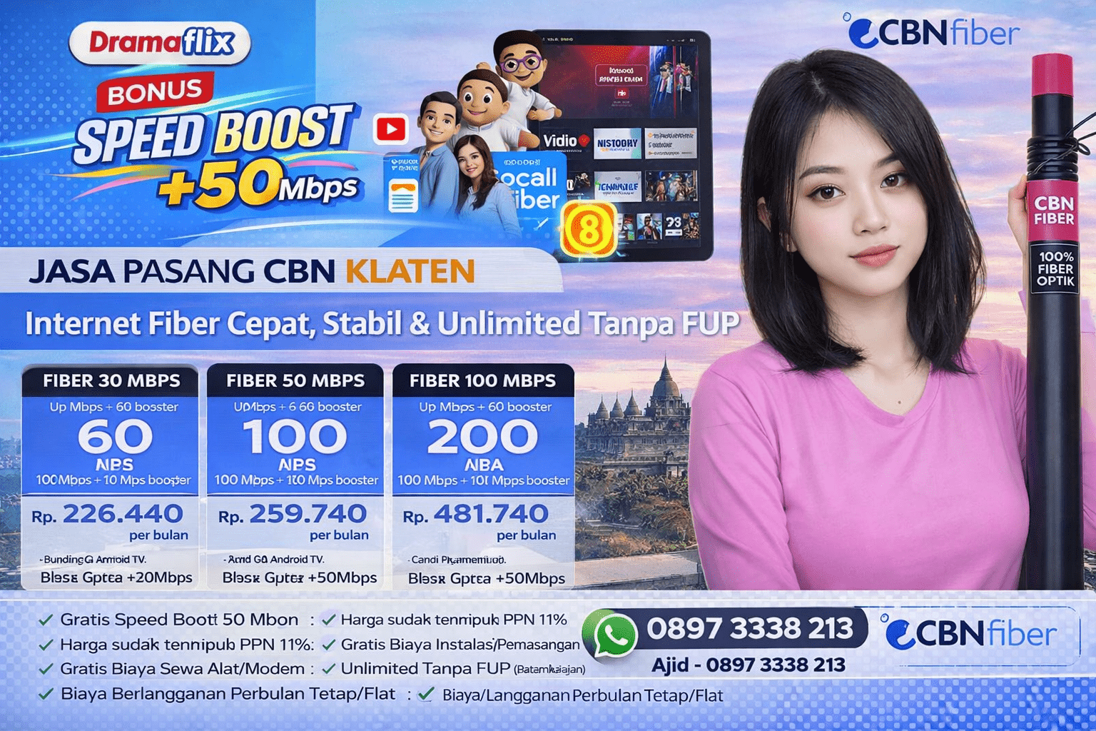 CBN Fiber di Klaten