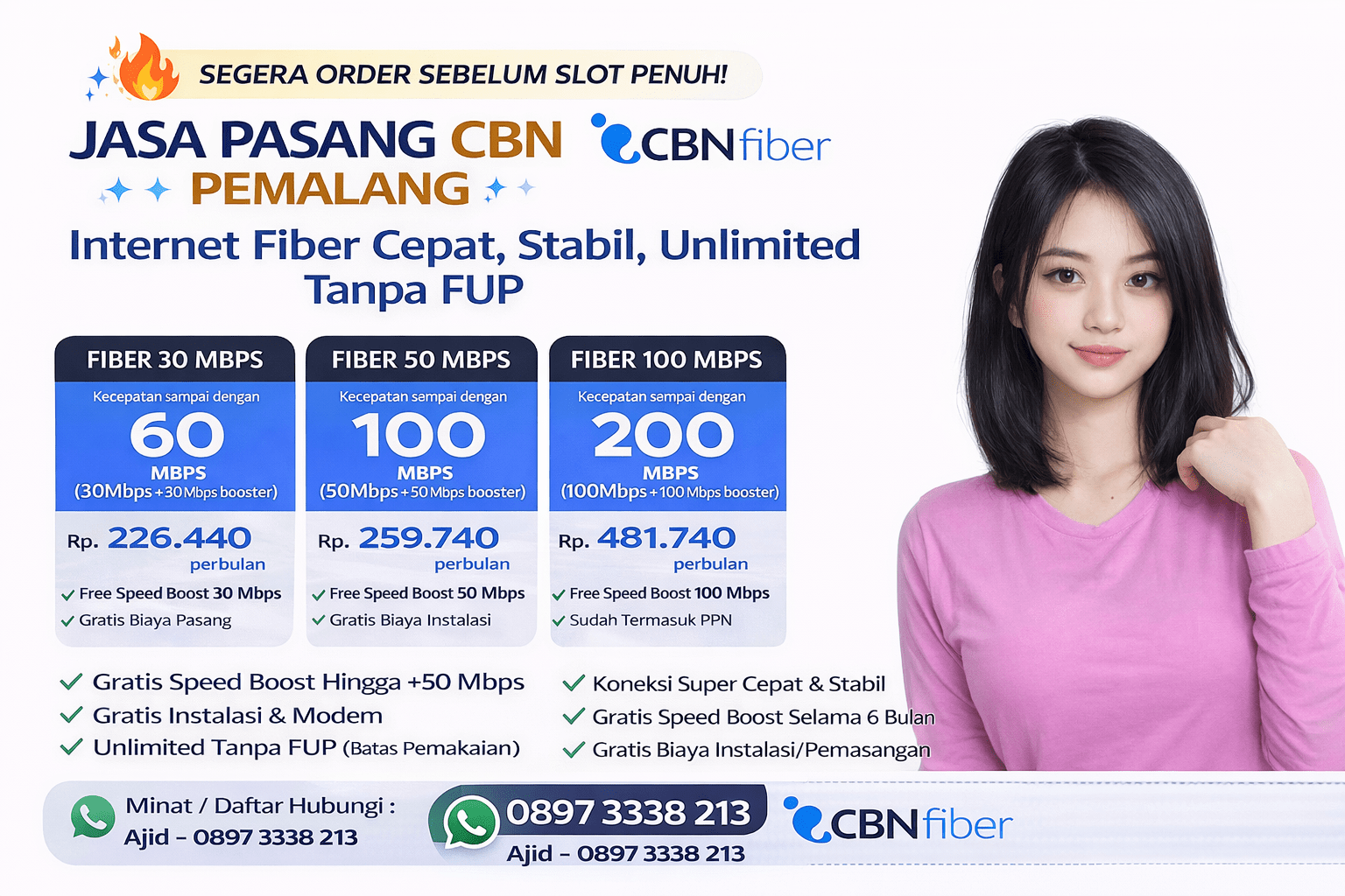 Kontak Jasa Pasang CBN Pemalang