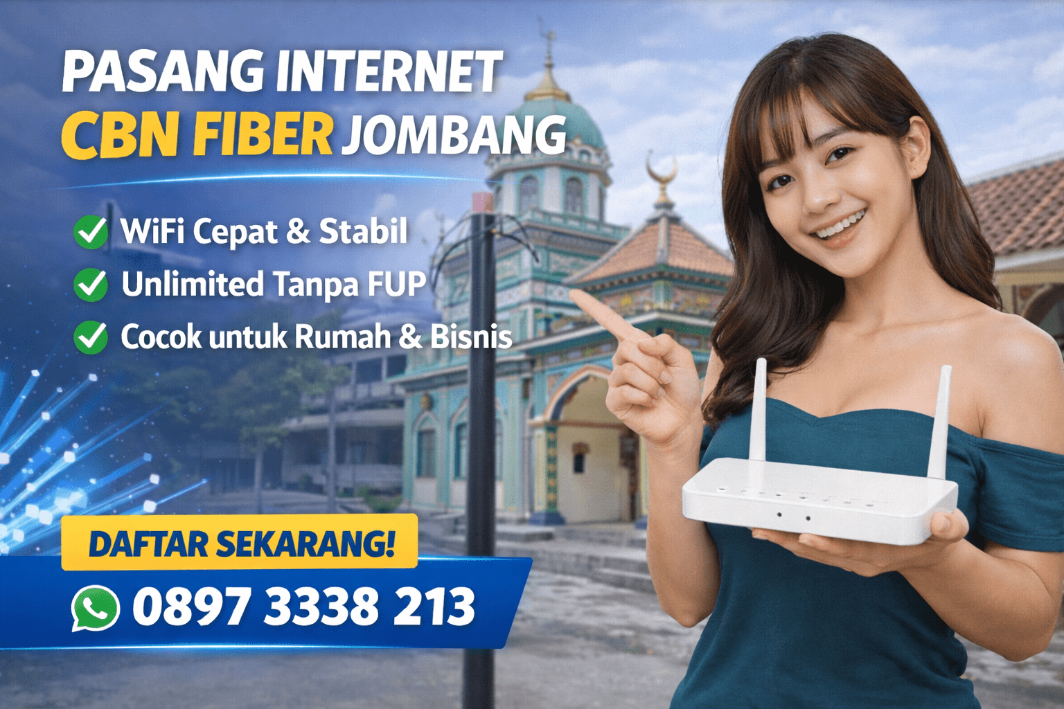 Pasang Internet CBN Fiber Jombang