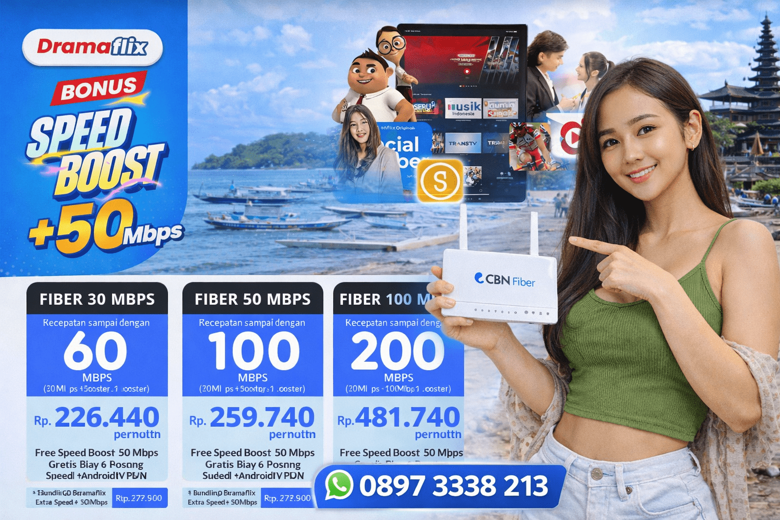 Paket CBN Fiber di Buleleng