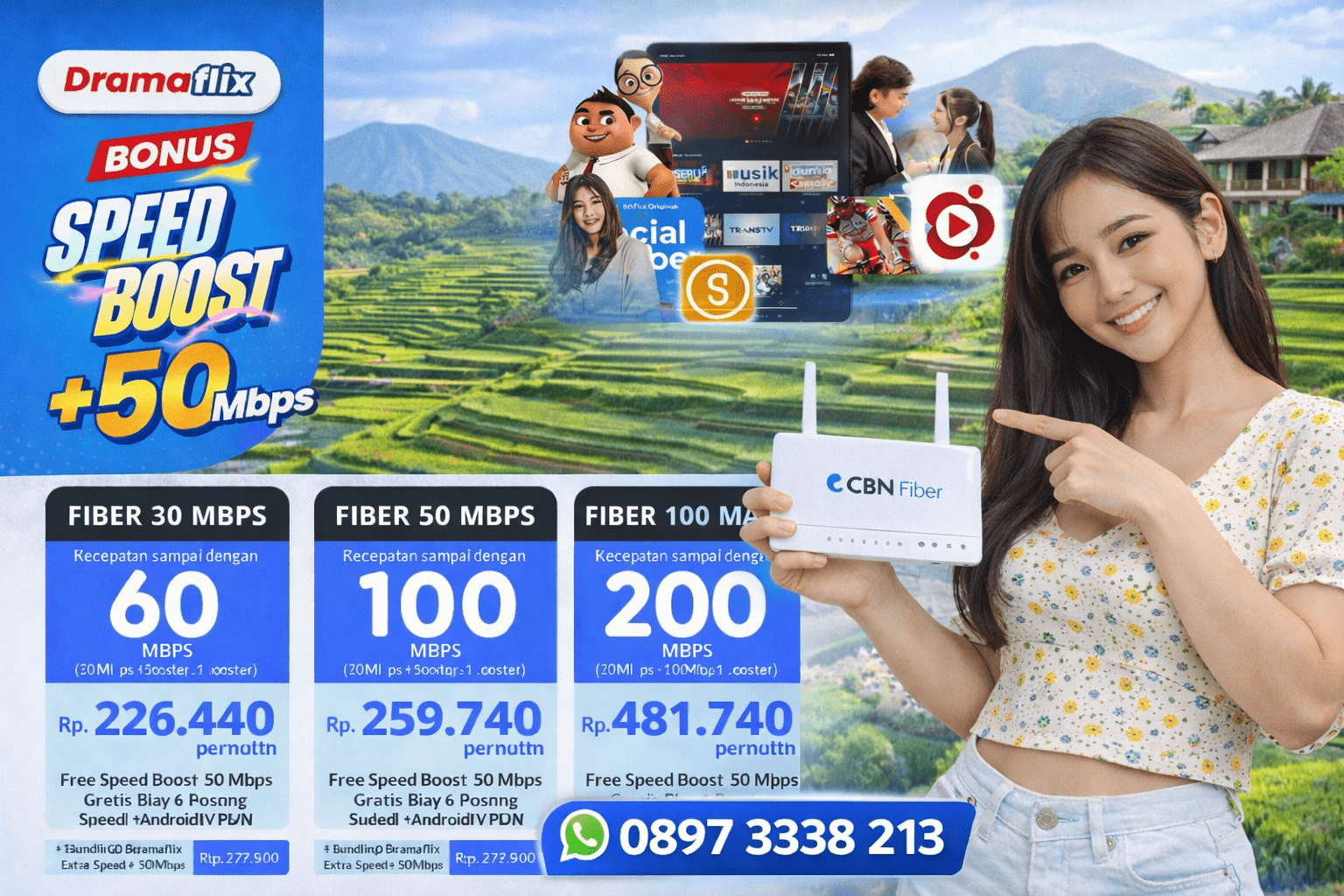 Pasang CBN Fiber di Tabanan