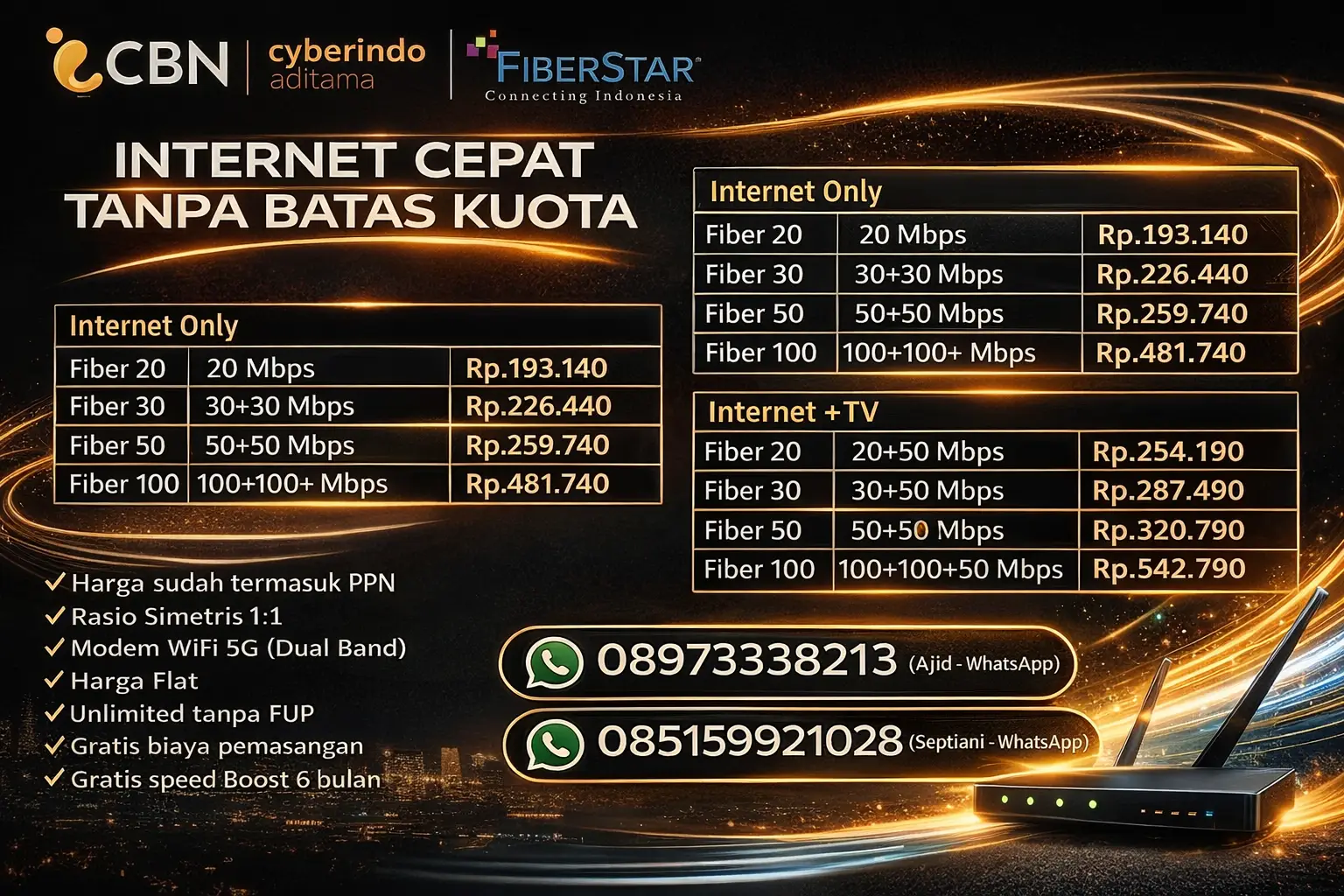 Jasa Pasang CBN Banjarbaru – Internet Cepat Unlimited Tanpa FUP